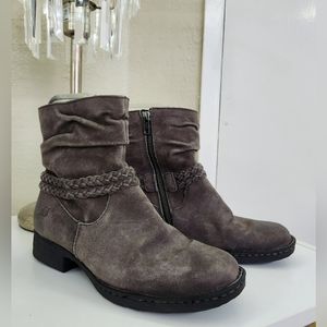 Born gray suede booties size 8